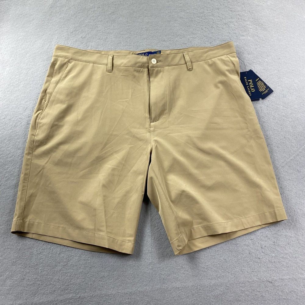 Polo Ralph Lauren Shorts Mens 38 Beige Chino Lightweight Performance Preppy Golf